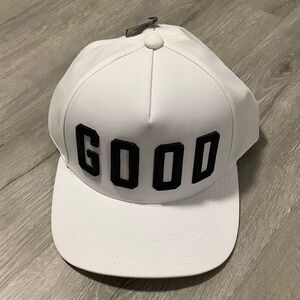 Good Good team good varsity hat white & black